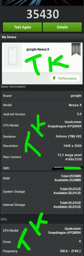 Nexus X Specs